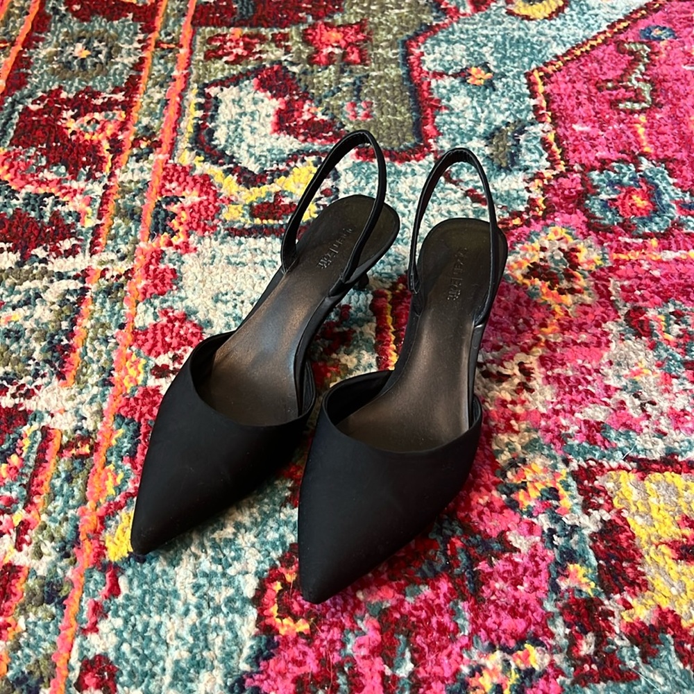 Black Kitten Heel slingback